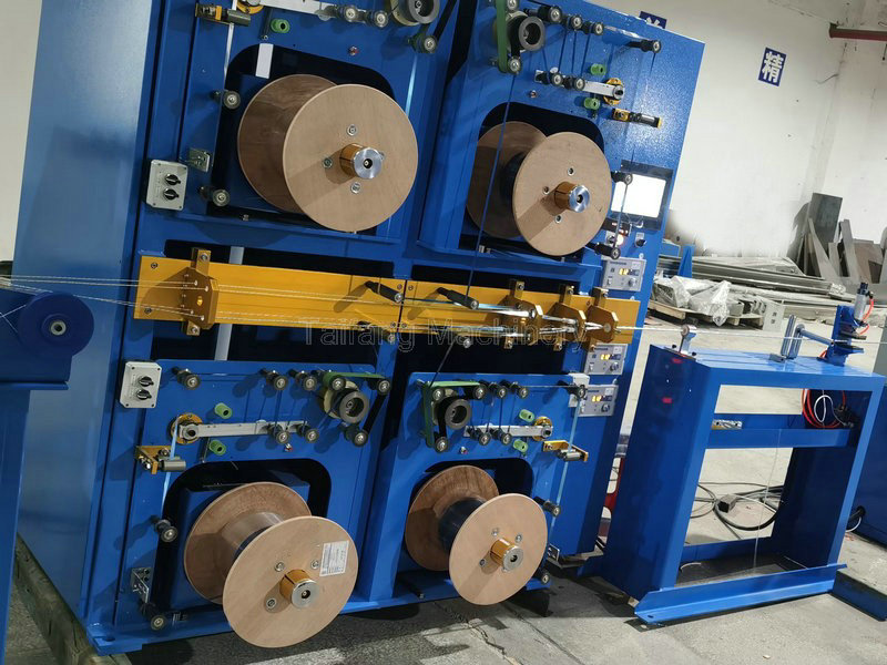 Four pairs of wrapping machines